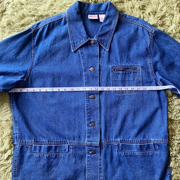 Vintage Uycycled Crossroads Denim Jacket W/ Custom Nirvana Embroidered Patch - Picture 13 of 16